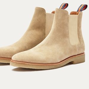 New Chelsea Tan Cowhide Suede Boots